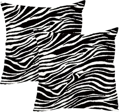 Produktbild von 2er-Pack Kissenbezug, Schöner Leopard, Zebra, Milchkuh, Giraffe, Muster, Tierdruck, Dekorativer Kissenbezug, 45 Cm X 45 Cm, Kissenbezug Für Bettcouch