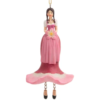Produktbild von Rosemarie Schulz Blumenmädchen Alpenrose Rosa Hängefigur 12 cm