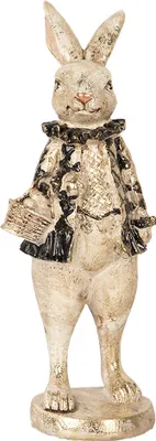 Produktbild von Clayre & Eef Dekorationsfigur Kaninchen 24 cm Beige Kunststoff