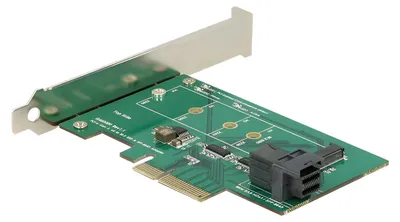 Produktbild von PCI Express Karte > 1 x intern NVMe M.2 PCIe / 1 x intern SFF-8643 NVMe Low Profile Form Faktor