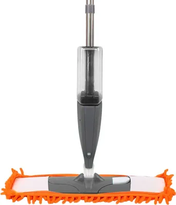 Zdjęcie produktu dla Mop podłogowy Clever Clean z funkcją spryskiwania - Mop z przegubem obrotowym 360° - 130x12x46 cm
