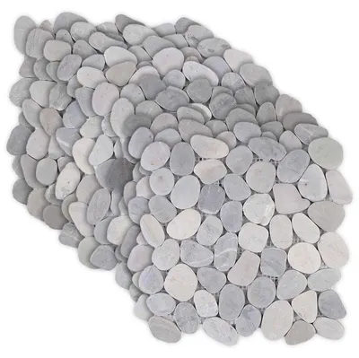 Produktbild von vidaXL Kieselplatten Grau 30 x 30 cm
