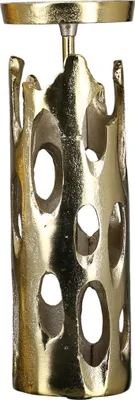 Produktbild von Casablanca Leuchter "Apollon" Aluminium . goldfarben für Stumpenkerze (Ø 9 cm) H: 30 cm Ø 10 cm 43369