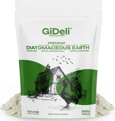 Produktbild von GiDeli Kieselgur 5 kg Doypack – Reines Diatomeenerde Pulver gegen Vogelmilben