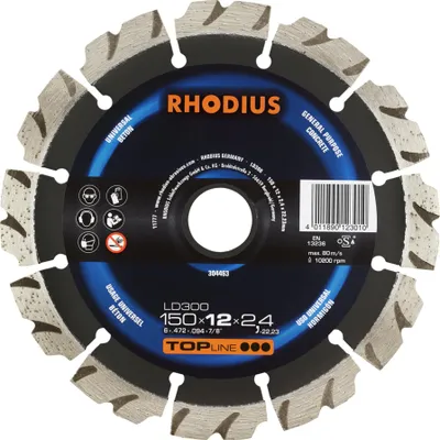 Produktbild von RHODIUS Diamantscheibe LD300 150 x 12,0 x 2,4 x 22,23