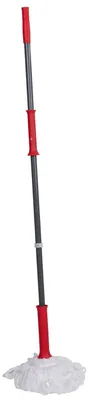 Image de Dirt Devil Mop microfibre - 125 x ⌀ 7,5 CM - Facile à essorer - Rouge/gris