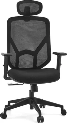 Produktbild von MyBuero Home Office Bürostuhl BLACORE Schreibtischstuhl mit Armlehnen (höhenverstellbar) Stoff / Netzstoff Drehstuhl