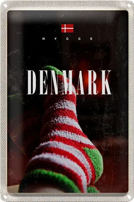 Produktbild von Blechschild Reise 20x30cm Dänemark Socken gemütlich Winterzeit