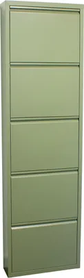 Immagine prodotto di Scarpiera Pisa a 5 ante in metallo verde. Consegnata completamente montata.