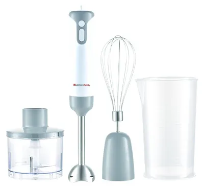 Stabmixer MIXXXO TRIO, 400 W, 2 Stufen, Edelstahl, 500 ml, inkl. Zubehör