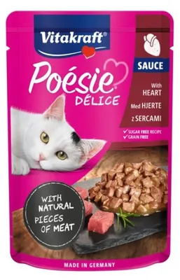 Productafbeelding van VITAKRAFT Poesie Delice Hartjes - Natvoer voor katten - 85 gram