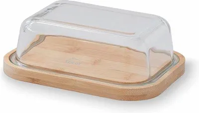 Produktbild von Famanu Butterdose mit Bambusboden - 18,5 x 14 cm