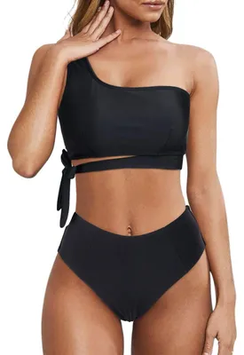 Produktbild von Zweiteiliges Bikini-Set mit Hoher Taille und Einem Schulterträger