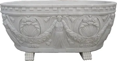Luxus Barock Marmor Badewanne Grau
