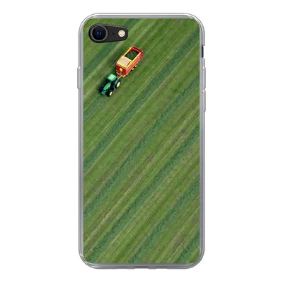 Produktbild von MuchoWow® Handyhülle Schutzhülle Hülle für iPhone 8 Zugmaschine - Anhänger - Grün Silikon Softcase Handy Hülle - Schutzhaube