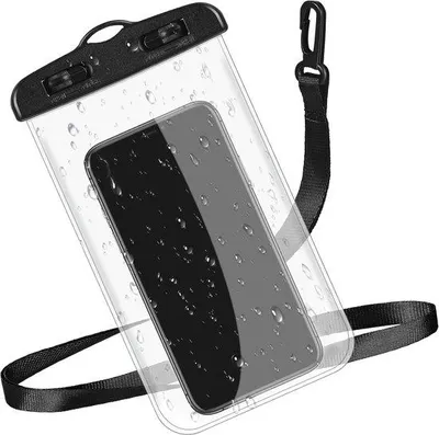Image de Étui étanche pour smartphone - Étui universel IPX8 pour smartphones jusqu'à 6 pouces - Noir