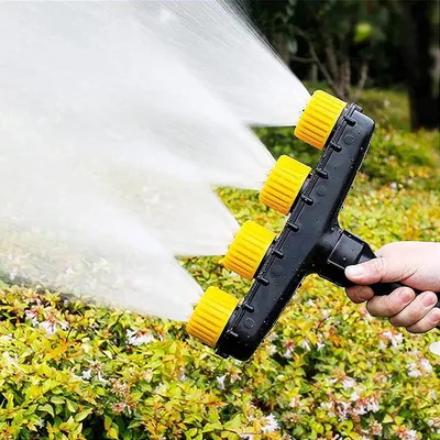 Obrázek produktu pro Zahradní ruční sprcha pro zahradní hadici Zahradní sprcha Nastavitelný postřikovač, 1 ks x 4 stříkací trysky Postřikovač