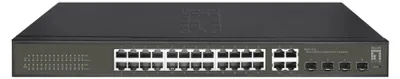 Zdjęcie produktu dla LevelOne Switch 24x GE GES-2128 4xGE 4xGSFP 19" Hilbert