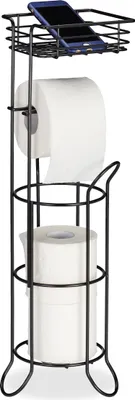Immagine prodotto di relaxdays Portarotolo da terra nero