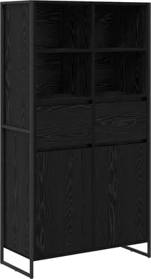 Zdjęcie produktu dla Bufet Czarny Dąb 81 x 36 x 150.5 cm Materiał drewnopochodny