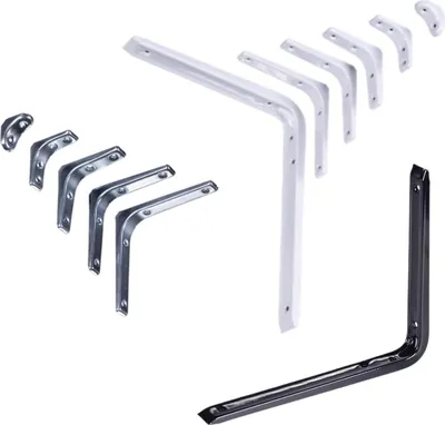 Produktbild von BOOMET Regalwinkel Farbwahl Größenwahl · Weiß 12,5cm x 12,5cm 10Stück · Regalträger Regalbodenträger aus Stahl Wandhalterung Regalhalterung