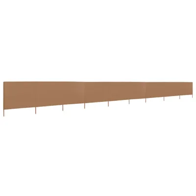 Produktbild von vidaXL 9-teiliges Windschutzgewebe 1200 x 160 cm Taupe