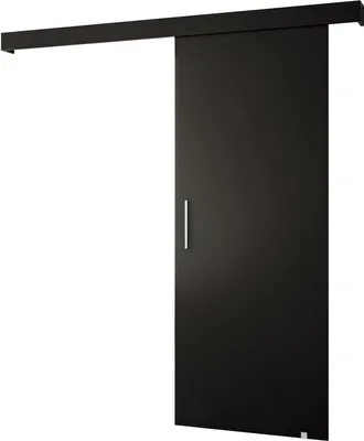 Produktbild von MEBLE KRYSPOL Salwador 1 Schiebetür, 80x204 cm, Schwarz , Schwarz , Silber
