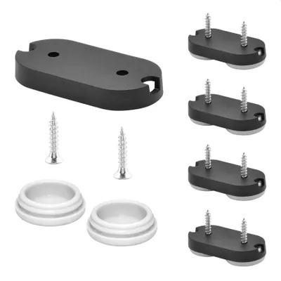 Produktbild von WAGNER QuickClick® Kunststoffgleiter HYPER - zum Schrauben, 4x Basis, je 8x Schraube & Einsatz 42 x 20 mm, DE Ware - 15781400