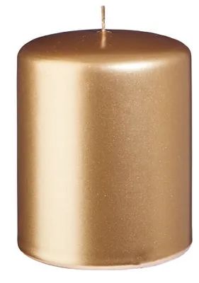 Produktbild von Stumpenkerzen Gold 100 x Ø 80 mm, 12 Stück