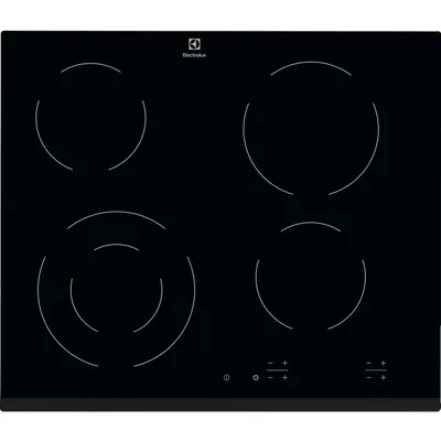 Zdjęcie produktu dla Electrolux EHF6241FOK, Czarny, Wbudowany, 60 cm, Ceramiczna, Szkło ceramiczne, 4 stref(y)