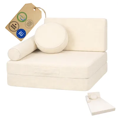 Image de Flumi Fauteuil Enfant Convertible en Mousse – Canapé Enfant Modulable, Lavable, dès 1 an