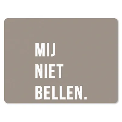 Produktbild von MuchoWow® Mauspad Mousepad Zitate - Sprichwörter - Ruf mich nicht an. - Braun - Weiß 23x19 cm - Mousepads - Maus Mat - Pad - Mausunterlage - Schreibtischunterlage - Mauspad