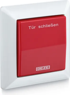 Produktbild von Geze Unterbrechertaster AS 500, Unterputz, alpinwei/rot