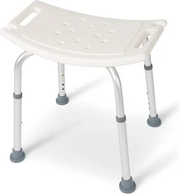 Produktbild von Famanu Duschhocker höhenverstellbar - 33 bis 51 cm, rutschfester Sitz