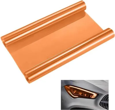 Obrázek produktu pro Oranžová PVC fólie pro odrazová světla, 30 x 120 cm, tepelně odolná, samolepicí, fólie pro odrazová a zadní světla