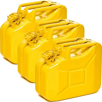 Produktbild von Oxid7® by BW Kraftstoffkanister Metall Benzinkanister 3x 10 Liter - Gelb RAL 1018 - UN-Zulassung - Hergestellt in Europa