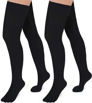 Produktbild von Kompressionsstrümpfe 20-30 mmHg, 2 Paar, lange Stützstrümpfe, für Reise