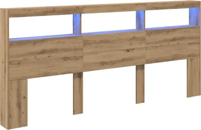 Produktbild von vidaXL Kopfteil Artisan-Eiche 220 x 17 x 102 cm Holzwerkstoff