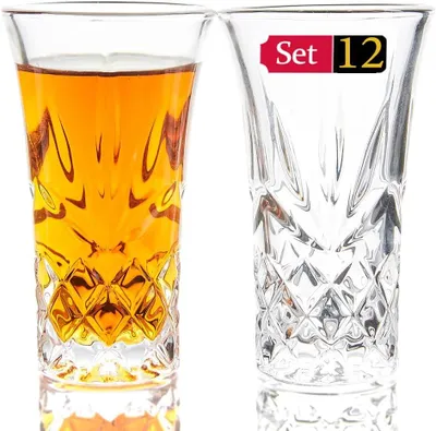 Zdjęcie produktu dla Kieliszki do wódki 60 ml, zestaw 6 sztuk, styl retro, na imprezę
