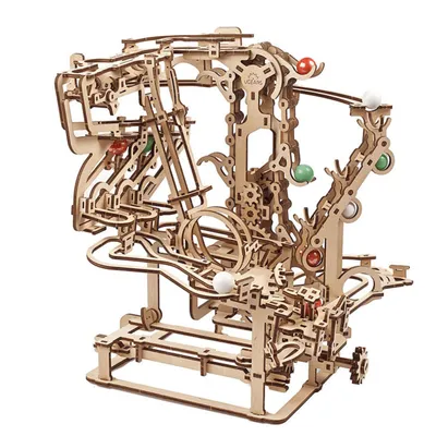 Zdjęcie produktu dla Puzzle 3D, Urządzenie do podnoszenia łańcuchowego z kulkami, Ugears, drewno, 400 elementów