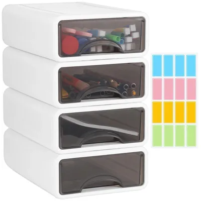 Productafbeelding van Ruimtebesparende Bureauorganizers, Set van 4 Stuks voor Thuiswerkplek