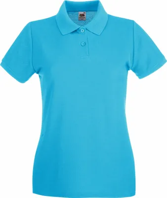 Produktbild von Fruit of the Loom - "Premium" Poloshirt für Damen kurzärmlig BC1377 (S) (Lichtblau)