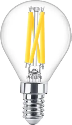 Produktbild von Philips LED Filament Tropfen 3,4W = 40W E14 klar 470lm WarmGlow 2200K-2700K Ra>90 DIMMBAR