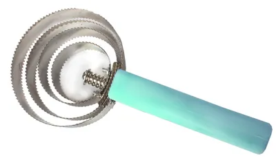 Produktbild von spiralen Rosenbürste 22 cm hellblau