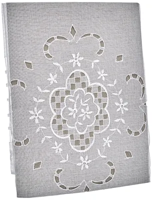 Immagine prodotto di Home Wohnideen Tenda per porta struttura in lino ricamato 1 pezzo 180 x 60 cm bianco