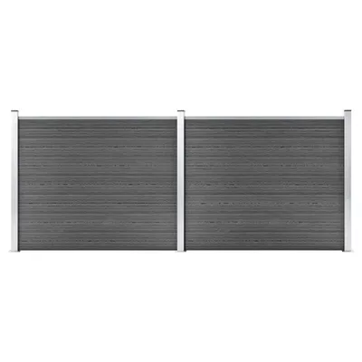 Immagine prodotto di Maison Exclusive - Set di elementi per recinzione in WPC 353x146 cm, nero