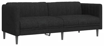 Produktbild von vidaXL Sofa 3-Sitzer Schwarz Stoff
