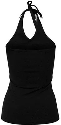 Produktbild von Build Your Brand BY038 | Damen Neckholder Shirt / Stretch-Jersey  tailiert - Farbe: Black - Größe: XL