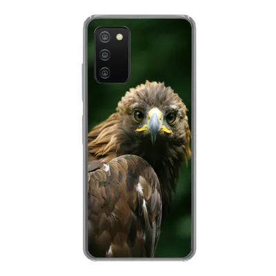Produktbild von MuchoWow® Handyhülle Schutzhülle Hülle für Samsung Galaxy A03s Adler - Braun - Raubvogel Silikon Softcase Handy Hülle - Schutz
