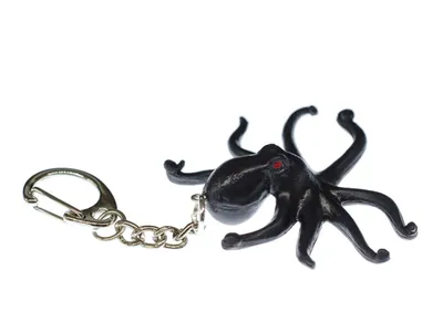 Produktbild von Oktopus Schlüsselanhänger Krake Miniblings Schlüsselring Oktopode Meer schwarz